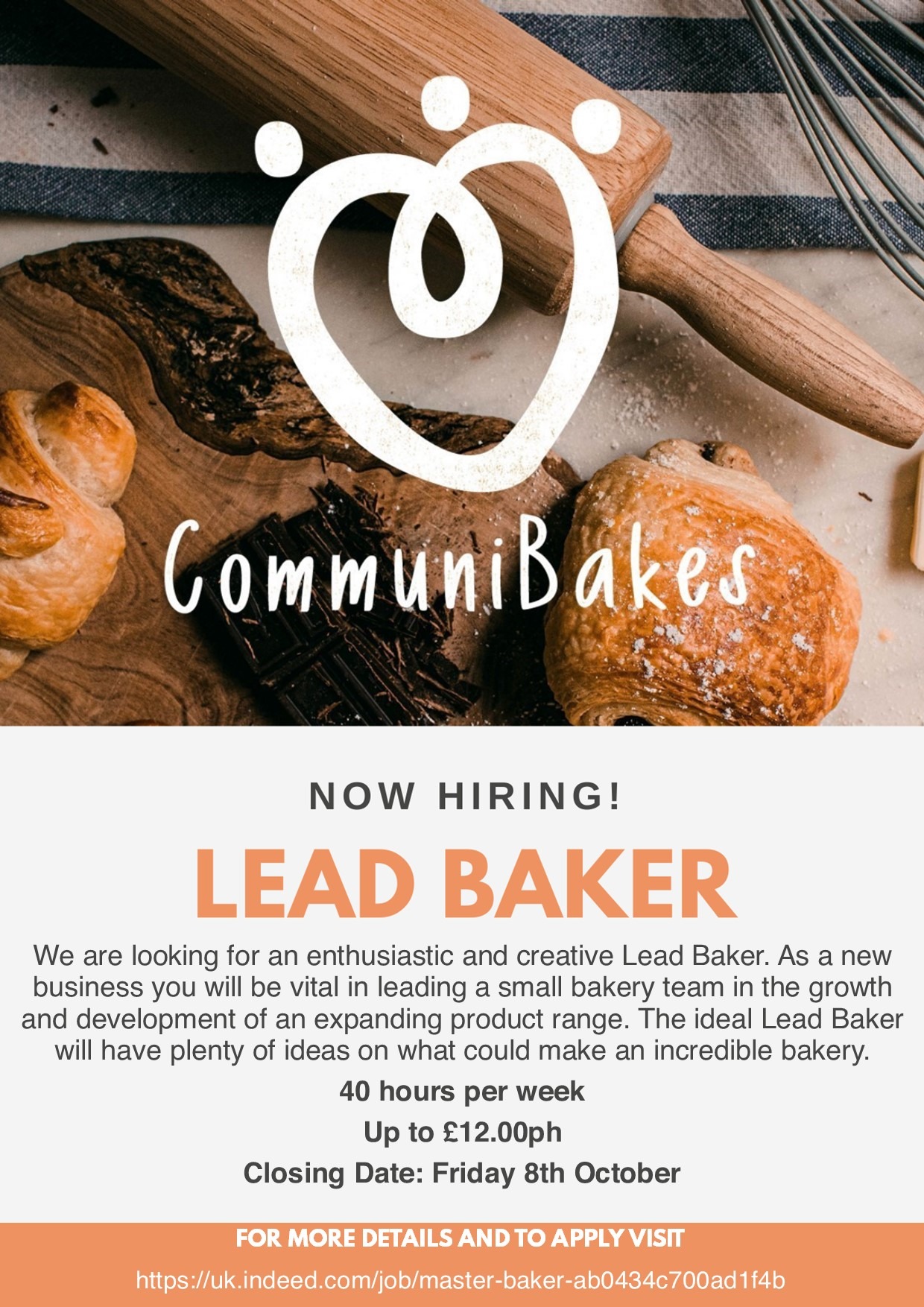 We’re Hiring – Lead Baker