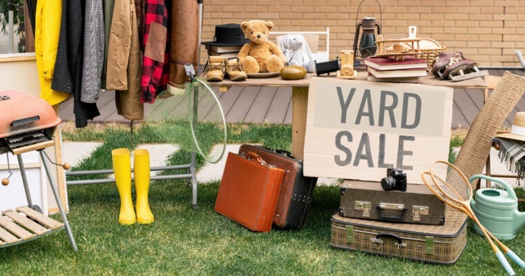 Join us for a charity yard sale