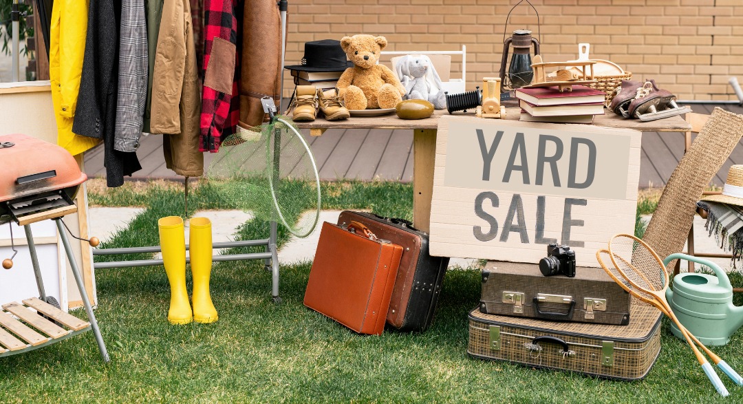 Join us for a charity yard sale