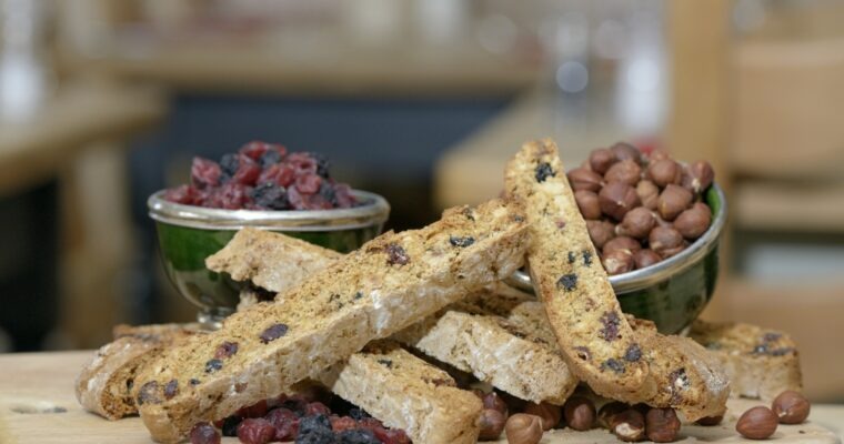 How to make cranberry and hazelnut biscotti