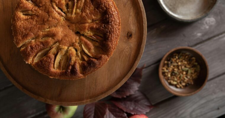 Traditional German apple cake or Apfelkuchen recipe